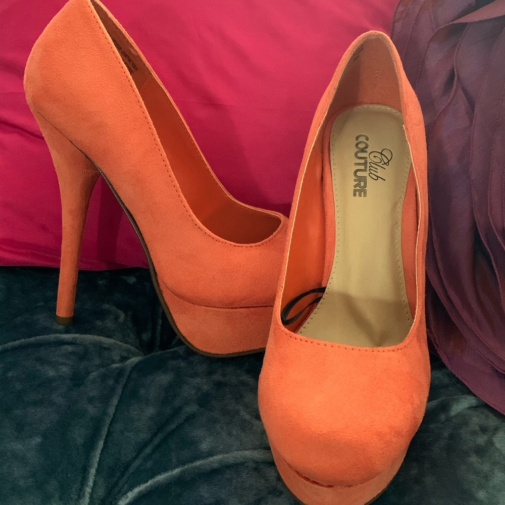 Orange Platform Heels - Picture 2 of 4